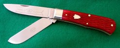 #23 Pioneer Trapper, Ruby Red Standard Jig, 440c Stainless Steel, 2008 tang stamps. Released 4-30-09.