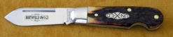 #252109EO Easy Open Jack Burnt Stag, 1095 carbon steel 3" closed length, spear blade. Released 2-19-09.