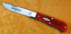 #735109 Burnt Orange Navajo Jigged Bone. 3 3/4" closed length, 1095 carbon steel. Released 3-14-09. 