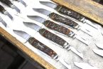 #57 TIDIOUTE CUTLERY, GEPPETTO WHITTLER, HAZEL NUT JIGGED BONE, (RENAMED